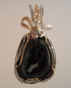 Greenstone Pendant with Datolite