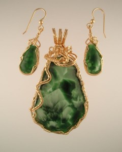 Dark Green Victoria Stone Jewelry Set