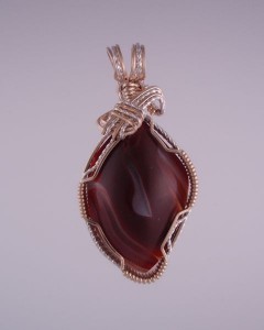 Burgundy Beauty Lake Superior Agate Pendant