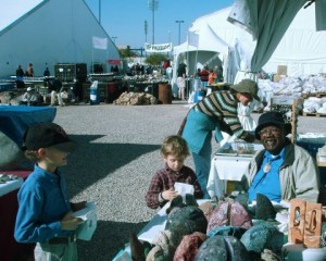 These kids just loved Marshall showing them rocks.