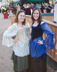 Julie (left) and Holly (our daughter on right) were very fancy!