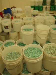 Buckets and buckets of rough turquoise at J.O.G.S.