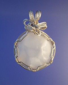 white Victoria Stone pendant