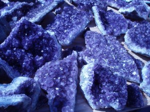 Amethyst chunks abound at the Rapa River Show.