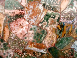 detail from Ocean Jasper tables.