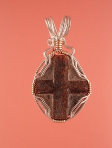 Russian Staurolite I picked up in Tucson was some of the best I've ever seen.  Who else would make pendants out of this stuff?  This one is made for guys or gals.
