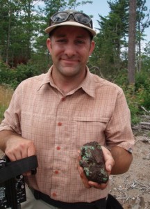 Chris with his first piece of Float Copper.  I'm surprised he stood still for this picture as excited as he was.