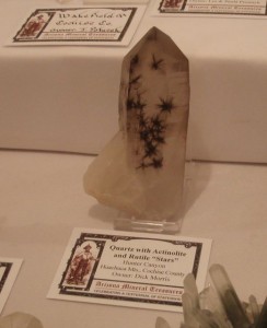 Quartz Crystal containing Actinolite & Rutile stars