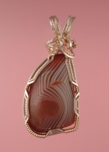 A classic "Candy Striper" Lake Superior Agate.