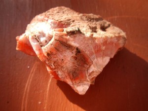 The finest piece of Pink-eyed Thomsonite I ever found in the Keweenaw,