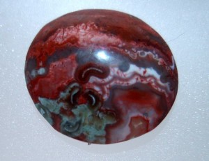 Unusual blue coloration enhances this great little agate.