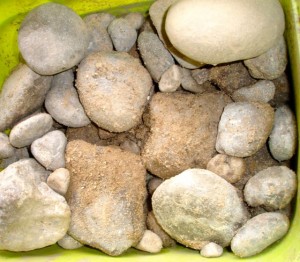 Just a bunch of plain sandy rocks?