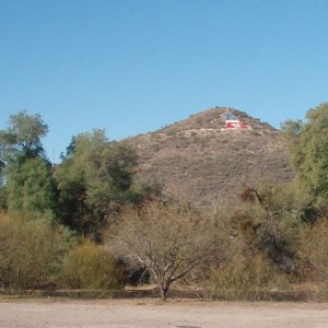 "A" Mountain, Sentenil Peak dominates Tucson.  The "A" is for University of Arizona