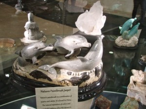 Dolphin carving