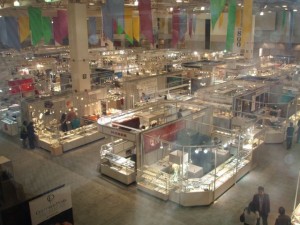 About a third of the booths at AGTA prior to opening.