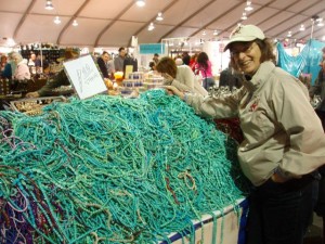 We were driven inside and saw a Mountain of beads at one dealer.