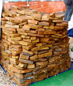 This, by far, was the neatest stack of Tiger Eye we have ever seen. (Electric Park)