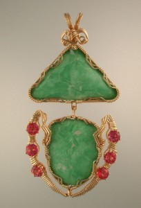 Variscite enhanced with Pink Topaz