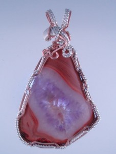 Michipicoten Agate with Amethyst.  A rare Lake Superior Agate.