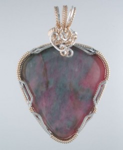 Pastel colors abound in this Rhodonite.