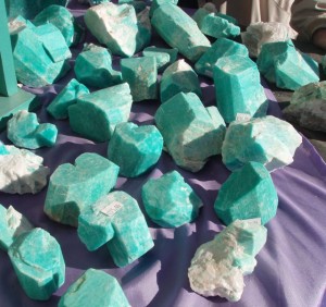 Amazonite crystals.