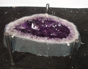 A gem grade amethyst table.  About 3' across.
