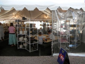 The metaphysical people had a very impressive looking, bowl filled, tent.