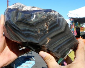 Rainbow Obsidian in the sun.