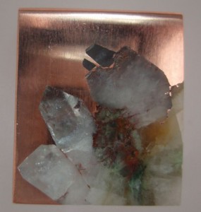 Quartz cluster in Float Copper