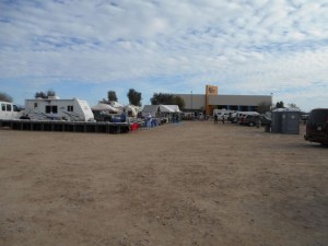 A small number of vendors at "The Rock Show".