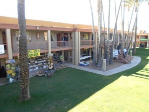 Vendors occupy rooms as with other hotel shows.