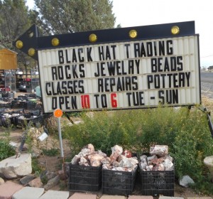 This sign leads to some awesome rock picking.