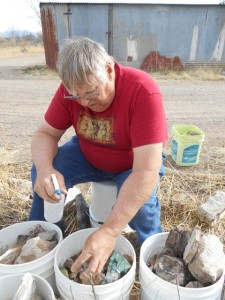 One bucket to set on is a good idea.