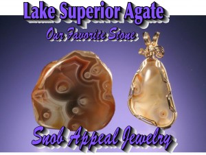 A wonderful Lake Superior Tube Agate before and after making into a pendant.