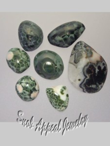 Snob Appeal Jewelry greenstone cabs