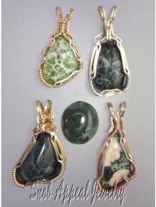 Snob Appeal Jewelry greenstone pendants