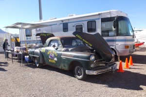 1950 Dode Wayfarer with a 440 at a hot dog stand