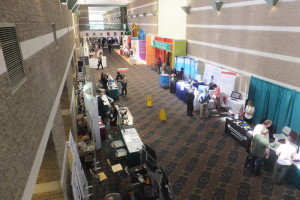 Gem Trade related booths in the main hall above the Trade Show.