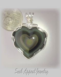 Rainbow Obsidian Heart Pendant