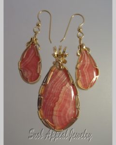 Rhodochrosite Jewelry Set