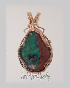 Azurite Malachite Copper Pendant Copper Wire Wrapped Gemstone Pendant Copper Jewelry Designer Pendant Gift For Her Mothers Day Gift For Mom