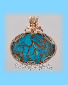 Turquoise composite pendant