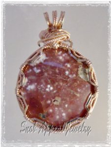 Maroon Prehnite Pendant