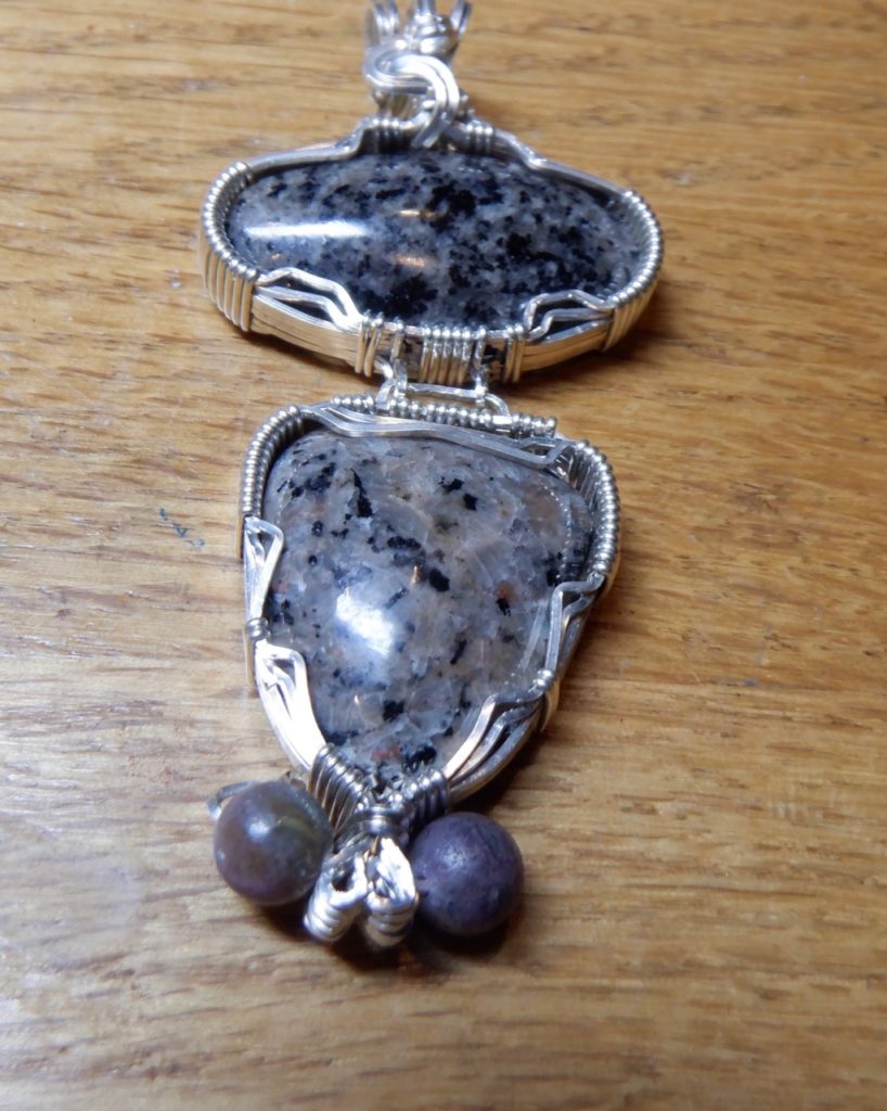 Sodalite Granite pendant by Snob Appeal Jewelry