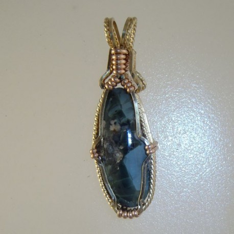 Blue Garden Greenstone Pendant