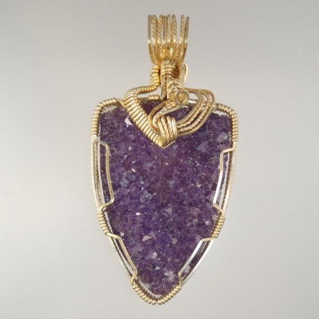 Glory Pocket Amethyst Druzy Pendant