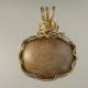 Winter Blush Pink Petoskey Stone Pendant