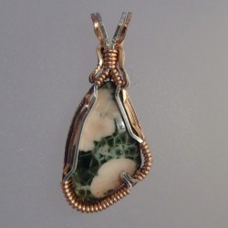 Pink Clouds Greenstone Pendant