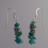 Fox Turquoise Chip Earrings