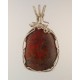 Red Beauty Dinosaur Bone Pendant